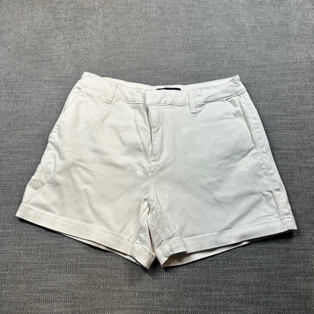 Banana Republic Chino Shorts Womens 10 White Stretch‎ Cotton Blend